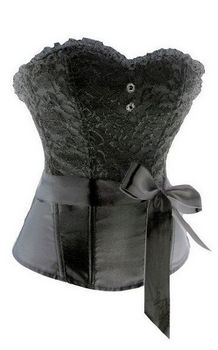 black Lace Strapless Corset